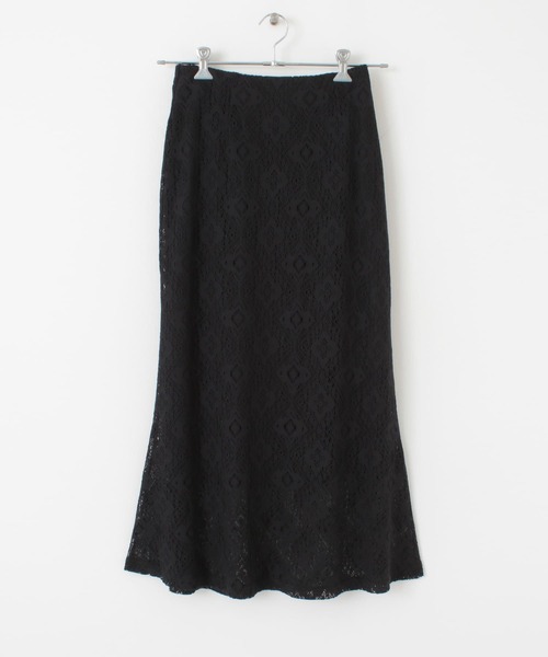 SENSE OF PLACE by URBAN RESEARCH（センスオブプレイスバイアーバンリサーチ）の「コットンレースナロースカート（スカート・レディース・ブラック/アイボリー・ONE）」の9枚目の写真