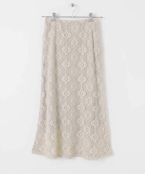 SENSE OF PLACE by URBAN RESEARCH（センスオブプレイスバイアーバンリサーチ）の「コットンレースナロースカート（スカート・レディース・ブラック/アイボリー・ONE）」の10枚目の写真