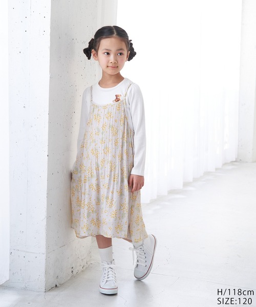 ROPE' PICNIC（ロペピクニック）の「【KIDS】【2WAY】プリーツキャミワンピース（ワンピース・キッズ・チャコールグレー/オリーブ/ベージュ系その他2・120/150/140/110/130）」の14枚目の写真