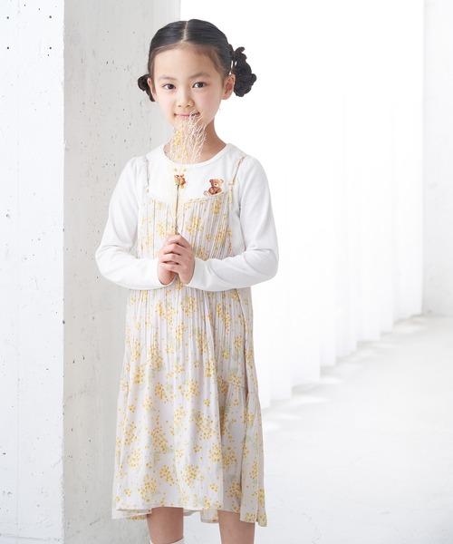 ROPE' PICNIC（ロペピクニック）の「【KIDS】【2WAY】プリーツキャミワンピース（ワンピース・キッズ・チャコールグレー/オリーブ/ベージュ系その他2・120/150/140/110/130）」の15枚目の写真
