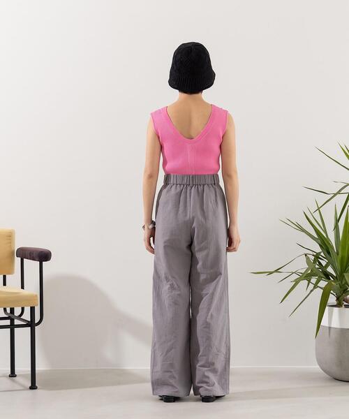 CITEN（シテン）の「＜CITEN（シテン）＞ダブルガーゼ タックワイドパンツ（その他パンツ・レディース・ライトグレー/オフホワイト・M/S）」の10枚目の写真