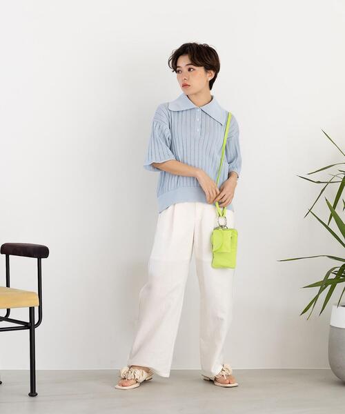 CITEN（シテン）の「＜CITEN（シテン）＞ダブルガーゼ タックワイドパンツ（その他パンツ・レディース・ライトグレー/オフホワイト・M/S）」の13枚目の写真