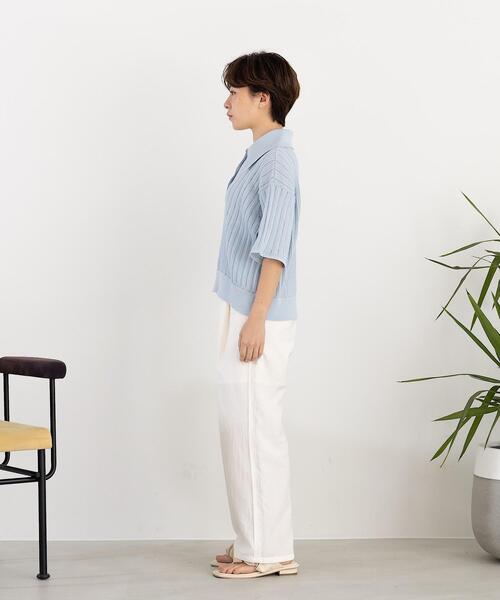 CITEN（シテン）の「＜CITEN（シテン）＞ダブルガーゼ タックワイドパンツ（その他パンツ・レディース・ライトグレー/オフホワイト・M/S）」の14枚目の写真