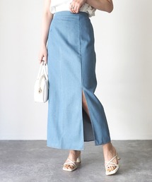 デニムスリットタイトスカート