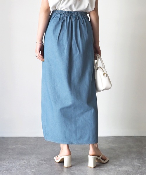 Riberry(リベリー)の「デニムスリットタイトスカート(デニムスカート・レディース・ブルー/インディゴブルー・MEDIUM)」の17枚目の写真