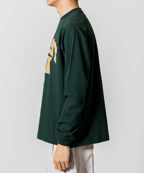 WEGO（ウィゴー）の「WEGO/カレッジプリントロンT（Tシャツ/カットソー・メンズ・ダークグリーン/ネイビー/オートミール/杢グレー・SMALL/MEDIUM/LARGE）」の17枚目の写真