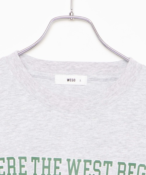 WEGO（ウィゴー）の「WEGO/カレッジプリントロンT（Tシャツ/カットソー・メンズ・ダークグリーン/ネイビー/オートミール/杢グレー・SMALL/MEDIUM/LARGE）」の6枚目の写真