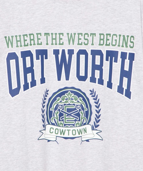 WEGO（ウィゴー）の「WEGO/カレッジプリントロンT（Tシャツ/カットソー・メンズ・ダークグリーン/ネイビー/オートミール/杢グレー・SMALL/MEDIUM/LARGE）」の9枚目の写真