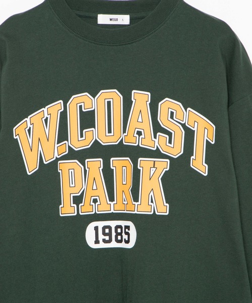 WEGO（ウィゴー）の「WEGO/カレッジプリントロンT（Tシャツ/カットソー・メンズ・ダークグリーン/ネイビー/オートミール/杢グレー・SMALL/MEDIUM/LARGE）」の11枚目の写真