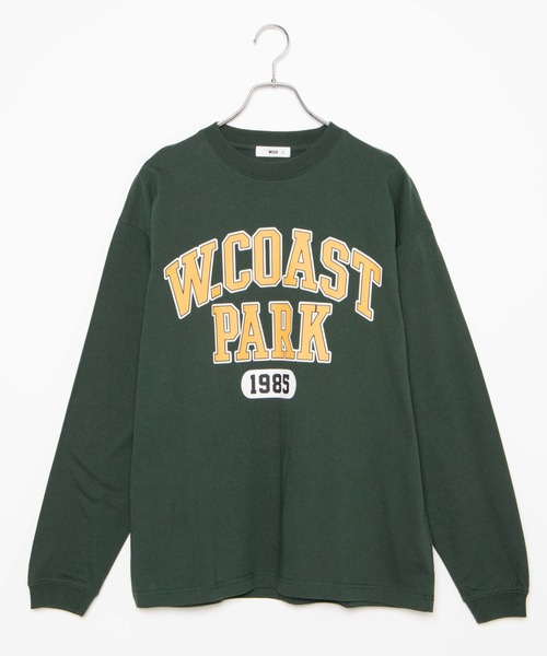 WEGO（ウィゴー）の「WEGO/カレッジプリントロンT（Tシャツ/カットソー・メンズ・ダークグリーン/ネイビー/オートミール/杢グレー・SMALL/MEDIUM/LARGE）」の19枚目の写真