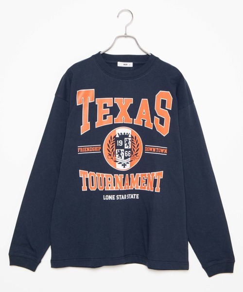 WEGO（ウィゴー）の「WEGO/カレッジプリントロンT（Tシャツ/カットソー・メンズ・ダークグリーン/ネイビー/オートミール/杢グレー・SMALL/MEDIUM/LARGE）」の20枚目の写真