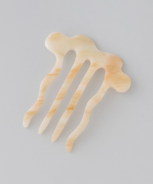 ANEMONE（アネモネ）の「マーブルカラーニュアンスコーム[C]（その他ヘアアクセサリー・レディース・アイボリー/オレンジ/グリーン・FREE）」の4枚目の写真