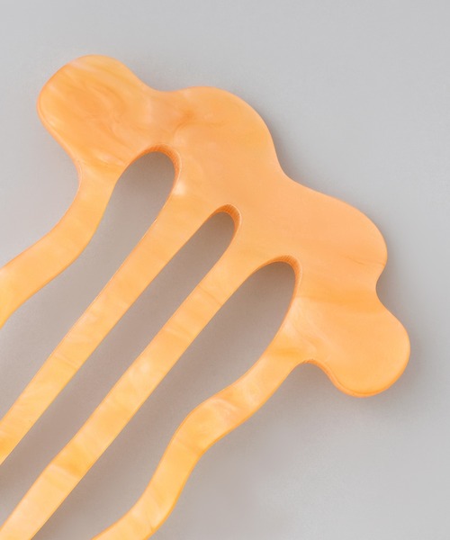 ANEMONE（アネモネ）の「マーブルカラーニュアンスコーム[C]（その他ヘアアクセサリー・レディース・アイボリー/オレンジ/グリーン・FREE）」の7枚目の写真