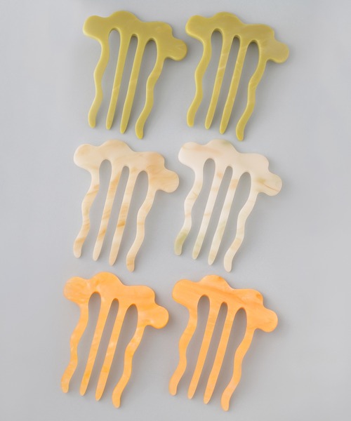 ANEMONE（アネモネ）の「マーブルカラーニュアンスコーム[C]（その他ヘアアクセサリー・レディース・アイボリー/オレンジ/グリーン・FREE）」の8枚目の写真