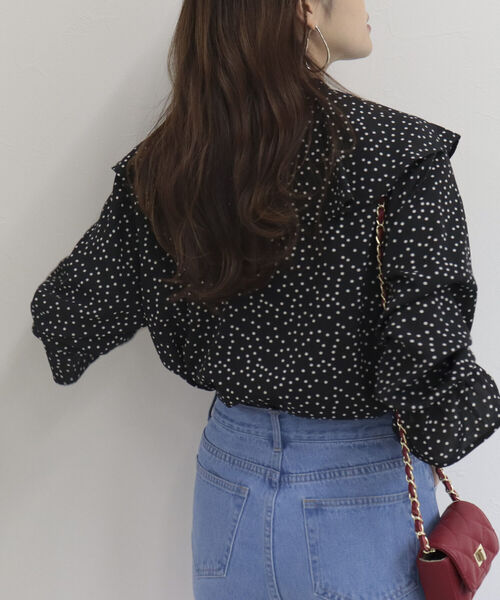 fredy emue（フレディエミュ）の「ドットラッフルカラーブラウス（シャツ/ブラウス・レディース・ホワイト系その他5/ブラック系その他4/ブラック系その他3/ホワイト系その他4・38/36）」の6枚目の写真