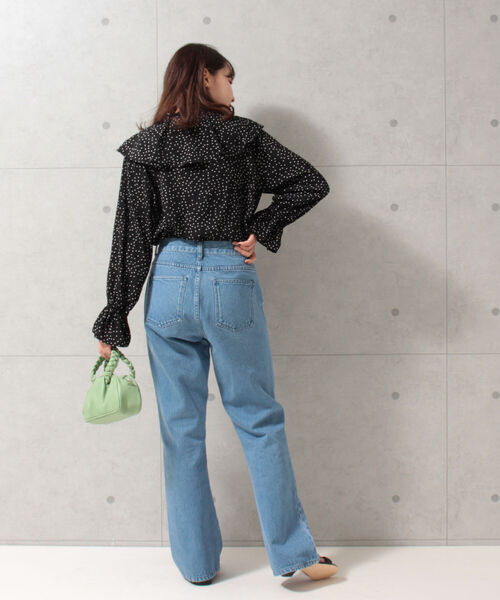 fredy emue（フレディエミュ）の「ドットラッフルカラーブラウス（シャツ/ブラウス・レディース・ホワイト系その他5/ブラック系その他4/ブラック系その他3/ホワイト系その他4・38/36）」の10枚目の写真