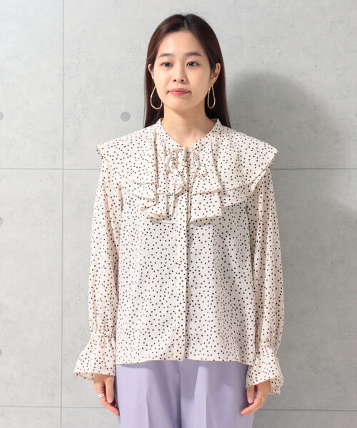 fredy emue（フレディエミュ）の「ドットラッフルカラーブラウス（シャツ/ブラウス・レディース・ホワイト系その他5/ブラック系その他4/ブラック系その他3/ホワイト系その他4・38/36）」の20枚目の写真
