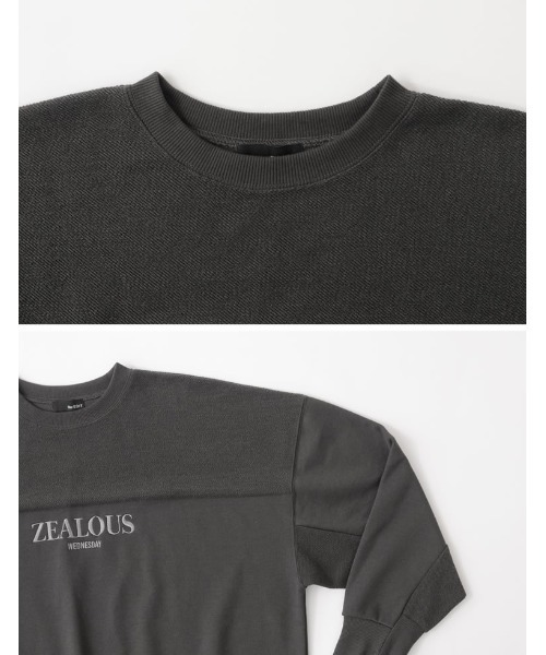 Re:EDIT(リエディ)の「刺繍ロゴ切替スウェットプルオーバー(スウェット・レディース・オートミール/ミント/ブラック/アイボリー・MEDIUM)」の21枚目の写真