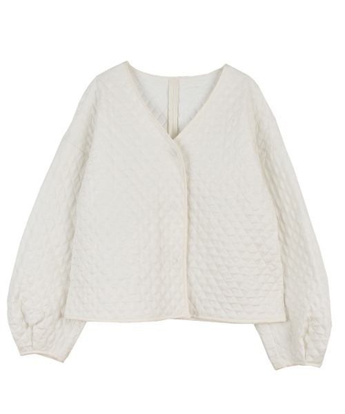 OUTERSUNSET（アウターサンセット）の「quilting jacket（ダウンジャケット/コート・レディース・ホワイト/ブラック・FREE）」の5枚目の写真