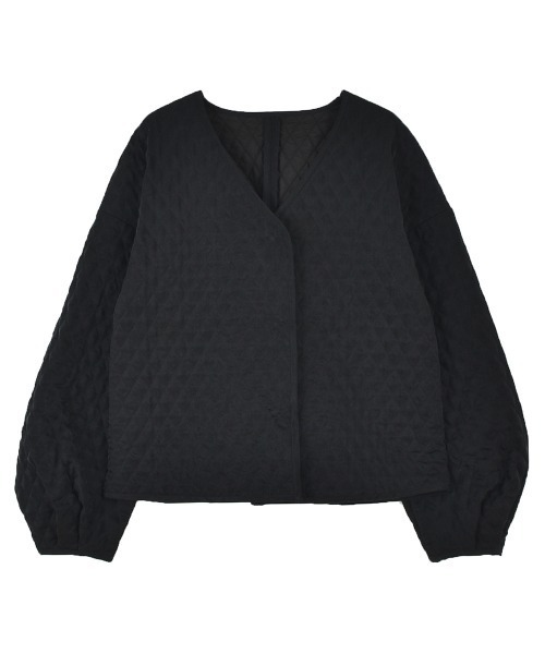 OUTERSUNSET（アウターサンセット）の「quilting jacket（ダウンジャケット/コート・レディース・ホワイト/ブラック・FREE）」の10枚目の写真