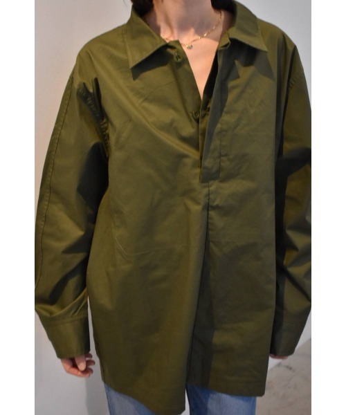 THEATRE PRODUCTS（シアタープロダクツ）の「ハイカウントコットンツイルプルオーバー（シャツ/ブラウス・レディース・ブラック/ベージュ/カーキ・FREE）」の22枚目の写真