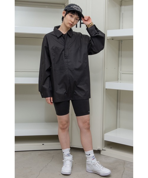 THEATRE PRODUCTS（シアタープロダクツ）の「ハイカウントコットンツイルプルオーバー（シャツ/ブラウス・レディース・ブラック/ベージュ/カーキ・FREE）」の6枚目の写真