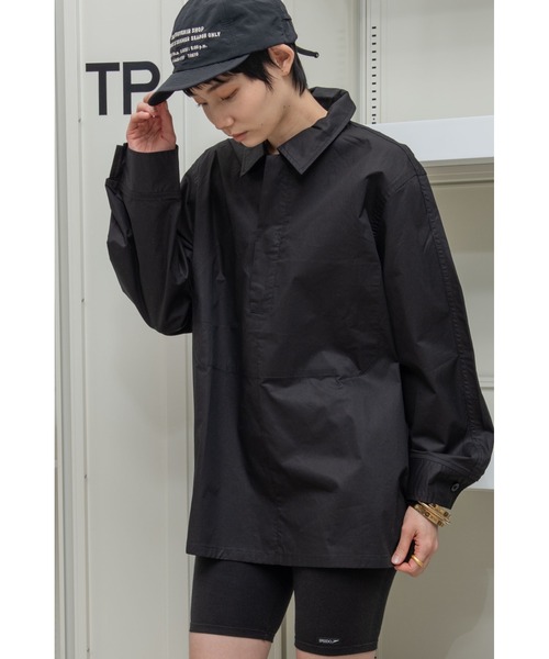 THEATRE PRODUCTS（シアタープロダクツ）の「ハイカウントコットンツイルプルオーバー（シャツ/ブラウス・レディース・ブラック/ベージュ/カーキ・FREE）」の7枚目の写真