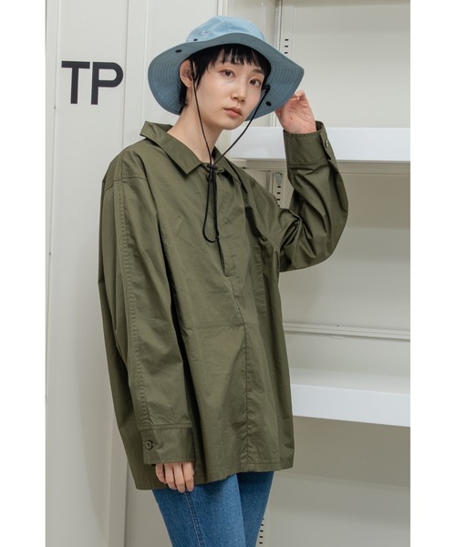 THEATRE PRODUCTS（シアタープロダクツ）の「ハイカウントコットンツイルプルオーバー（シャツ/ブラウス・レディース・ブラック/ベージュ/カーキ・FREE）」の16枚目の写真