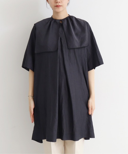 yuni（ユニ ）の「cotton/cupra/Linenローンchorus collar tunic 