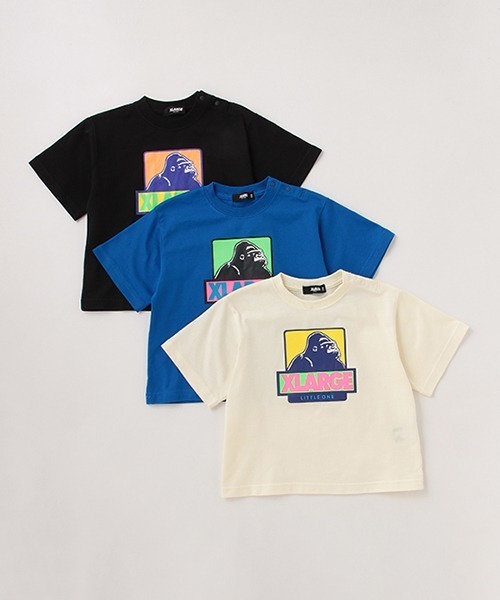 XLARGE KIDS（エクストララージキッズ）の「配色ボックスOGゴリラ5分袖Tシャツ（Tシャツ/カットソー・キッズ・ブラック/ブルー/オフホワイト・110cm/120cm/100cm/140cm/90cm/80ｃｍ/130cm）」の12枚目の写真