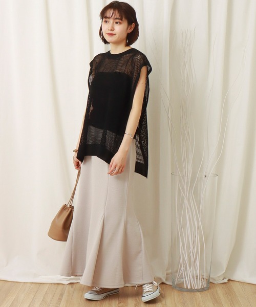 libelle more(リベル モア)の「サイドオープン 7Gメッシュベスト(ベスト・レディース・ベージュ/グリーン/モカ・M)」の13枚目の写真