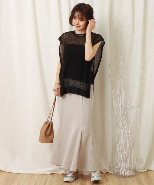 libelle more(リベル モア)の「サイドオープン 7Gメッシュベスト(ベスト・レディース・ベージュ/グリーン/モカ・M)」の14枚目の写真