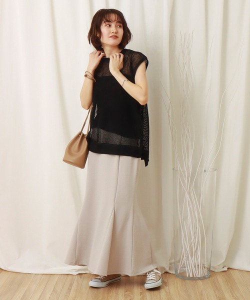 libelle more(リベル モア)の「サイドオープン 7Gメッシュベスト(ベスト・レディース・ベージュ/グリーン/モカ・M)」の16枚目の写真