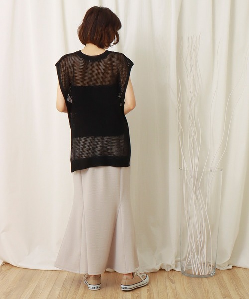 libelle more(リベル モア)の「サイドオープン 7Gメッシュベスト(ベスト・レディース・ベージュ/グリーン/モカ・M)」の17枚目の写真