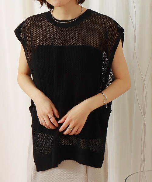 libelle more(リベル モア)の「サイドオープン 7Gメッシュベスト(ベスト・レディース・ベージュ/グリーン/モカ・M)」の18枚目の写真