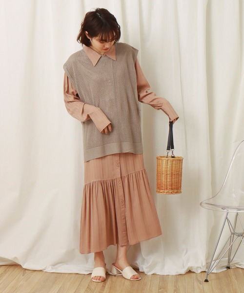 libelle more(リベル モア)の「サイドオープン 7Gメッシュベスト(ベスト・レディース・ベージュ/グリーン/モカ・M)」の20枚目の写真