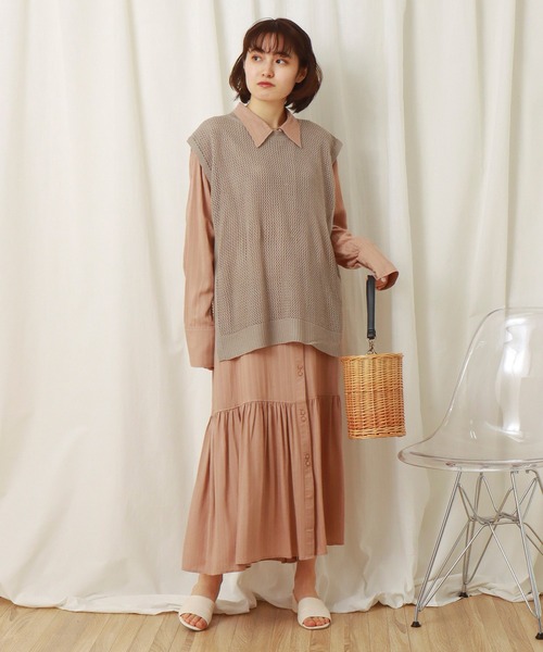 libelle more(リベル モア)の「サイドオープン 7Gメッシュベスト(ベスト・レディース・ベージュ/グリーン/モカ・M)」の21枚目の写真