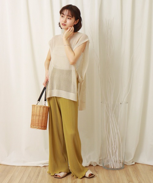 libelle more(リベル モア)の「サイドオープン 7Gメッシュベスト(ベスト・レディース・ベージュ/グリーン/モカ・M)」の6枚目の写真