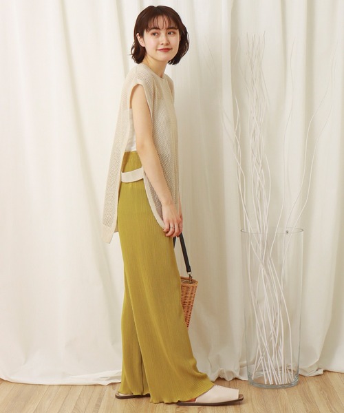 libelle more(リベル モア)の「サイドオープン 7Gメッシュベスト(ベスト・レディース・ベージュ/グリーン/モカ・M)」の8枚目の写真