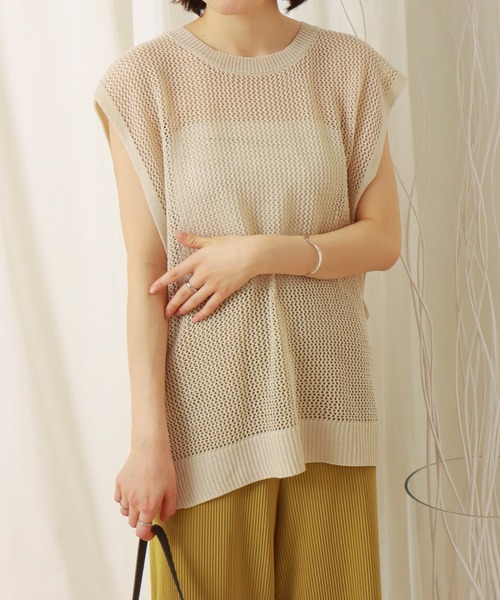 libelle more(リベル モア)の「サイドオープン 7Gメッシュベスト(ベスト・レディース・ベージュ/グリーン/モカ・M)」の11枚目の写真