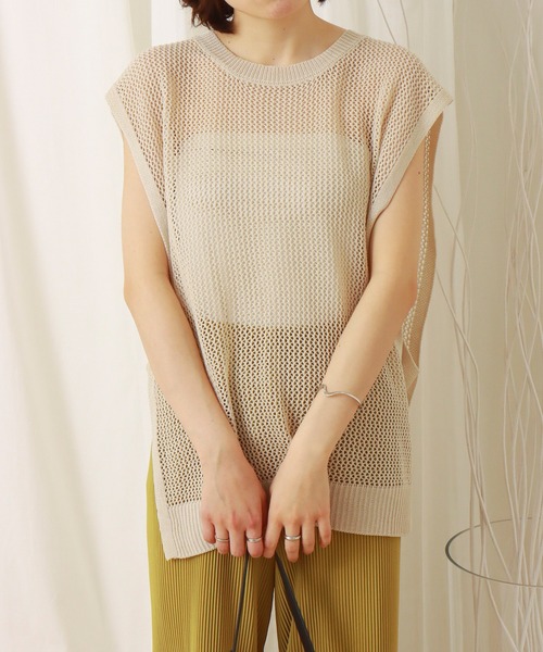 libelle more(リベル モア)の「サイドオープン 7Gメッシュベスト(ベスト・レディース・ベージュ/グリーン/モカ・M)」の12枚目の写真