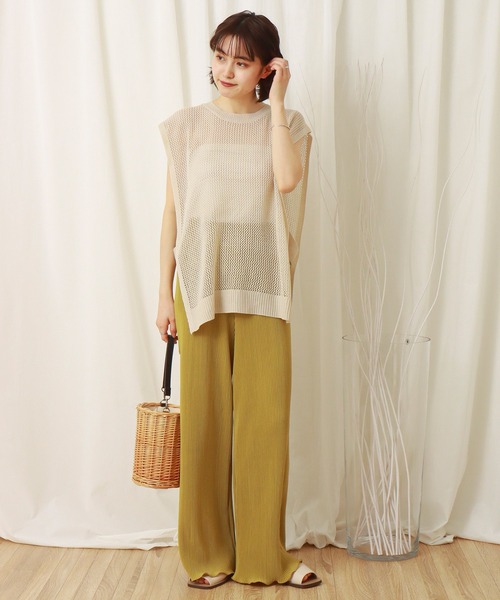 libelle more(リベル モア)の「サイドオープン 7Gメッシュベスト(ベスト・レディース・ベージュ/グリーン/モカ・M)」の5枚目の写真