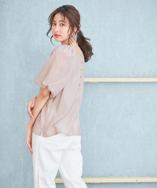 ANY SIS（エニィスィス）の「バルーンタックスリーブ ブラウス（シャツ/ブラウス・レディース・アイボリー系/ダルブルー系/ピンク系・2）」の12枚目の写真