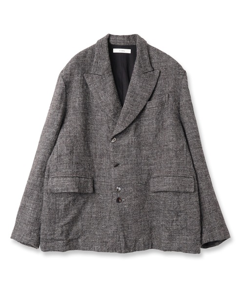 Jieda(ジエダ)の「SHETLAND WOOL JACKET(テーラードジャケット・メンズ・グレー/ブラック・1/2)」の4枚目の写真
