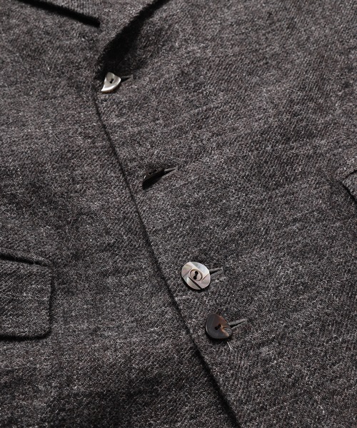 Jieda(ジエダ)の「SHETLAND WOOL JACKET(テーラードジャケット・メンズ・グレー/ブラック・1/2)」の6枚目の写真