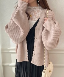 apres jour | スカラップVネックカーデ【ZOZOTOWN限定アイテム】(カーディガン/ボレロ)