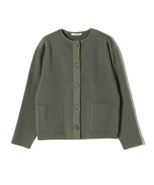 SHIPS Days(シップスデイズ)の「SHIPS Days:クルーネックカーディガン◇(カーディガン/ボレロ・レディース・オフホワイト/グリーン/ネイビー・ONE SIZE)」の4枚目の写真