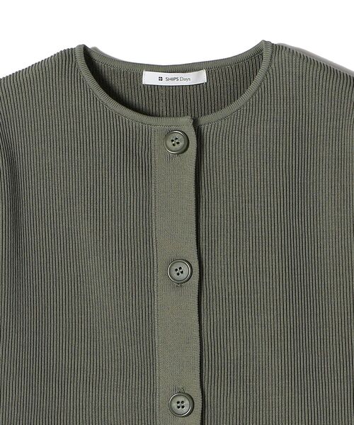 SHIPS Days(シップスデイズ)の「SHIPS Days:クルーネックカーディガン◇(カーディガン/ボレロ・レディース・オフホワイト/グリーン/ネイビー・ONE SIZE)」の10枚目の写真