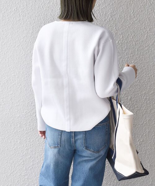 SHIPS Days(シップスデイズ)の「SHIPS Days:クルーネックカーディガン◇(カーディガン/ボレロ・レディース・オフホワイト/グリーン/ネイビー・ONE SIZE)」の15枚目の写真