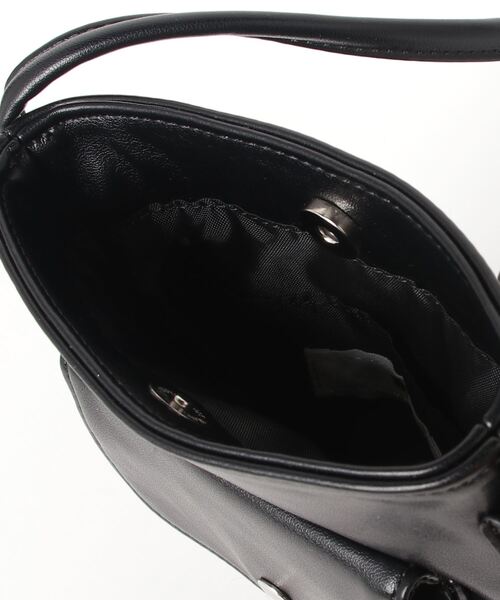 WEGO（ウィゴー）の「WEGO/マルチミニポシェット（ショルダーバッグ・レディース・ブラック/オフホワイト/ライム・FREE）」の5枚目の写真